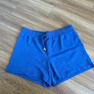 Retrology‎ Lightweight Pull-On Women's Shorts Drawstring Size L Blue Preppy EUC